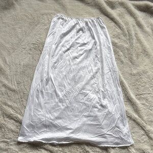 Vintage Impromptu White Slip Skirt | Lace Trim | Coquette Lingerie | Y2K